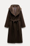 Фото #26 товара Пальто из смесовой шерсти manteco с капюшоном — zw collection ZARA