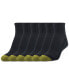 ფოტო #2 პროდუქტის Women's 6-Pack Athletic Half-Cushion Quarter Socks