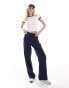 Vero Moda Tall wide leg pull on trousers with elasticated waist in navy