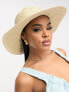 South Beach wide brim hat in beige