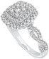 ფოტო #1 პროდუქტის Diamond Cushion Double Halo Cluster Engagement Ring (1 ct. t.w.) in 14k White Gold