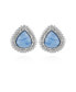ფოტო #1 პროდუქტის Women's Denim Semi Precious Stone Button Earring