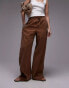 Фото #1 товара Topshop pull on wide leg trouser in rust