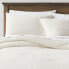 Фото #1 товара King Cozy Chenille Comforter & Sham Set Cream - Threshold