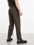 Фото #7 товара ASOS DESIGN oversized tapered smart trouser in chocolate brown