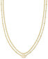 ფოტო #1 პროდუქტის Gold-Tone Emilie Two-Row Strand Necklace, 15-1/2" + 3" extender