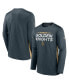 Фото #3 товара Men's Gray Vegas Golden Knights Authentic Pro Rink Performance Long Sleeve T-Shirt