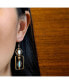 ფოტო #1 პროდუქტის Pool Blue and Beige Art Deco Earrings