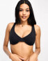 Фото #2 товара ASOS DESIGN Fuller Bust Marina nylon blend smoothing underwire bra in black