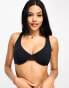 Фото #1 товара ASOS DESIGN Fuller Bust Marina nylon blend smoothing underwire bra in black