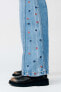 Фото #10 товара Джинсы wide-leg с цветочной вышивкой ZARA