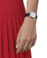 ფოტო #5 პროდუქტის Women's Swiss Automatic Carson Premium Lady Diamond Accent Black Leather Strap Watch 30mm