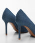 Фото #3 товара Women's Rhinestone Detail Denim Shoes