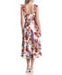 Women's Linen-Blend Floral-Print Fit & Flare Dress