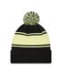 ფოტო #2 პროდუქტის Men's Black Utah Jazz Chilled Cuffed Knit Hat with Pom