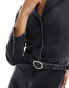 & Other Stories denim wide leg jumpsuit in dark grey wash