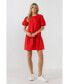 Women's Knit Woven Mixed Dress