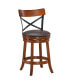 Фото #10 товара Set of 2 Bar Stools Swivel 25'' Dining Bar Chairs