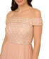 ფოტო #3 პროდუქტის Women's Beaded Off-The-Shoulder Gown