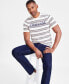 ფოტო #3 პროდუქტის Men's Stripe Logo Graphic T-Shirt