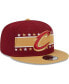 Фото #3 товара Men's Wine Cleveland Cavaliers Banded Stars 9FIFTY Snapback Hat