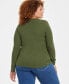 ფოტო #4 პროდუქტის Plus Size Ribbed Long-Sleeve Henley Top, Created for Macy's