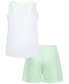 ფოტო #2 პროდუქტის Little Girls 2-Pc. Happy Camper Tank Top & Mesh Shorts Set