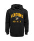 ფოტო #3 პროდუქტის Toddler Boys Black, Heather Gray Pittsburgh Penguins Play by Play Pullover Hoodie and Pants Set