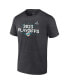 Фото #4 товара Men's Heather Charcoal Miami Dolphins 2023 NFL Playoffs T-shirt