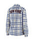 Women's Oatmeal New York Rangers Plaid Button-Up Shirt Jacket