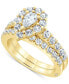 Фото #1 товара Обручальное кольцо Marchesa Diamond Pear Halo.
