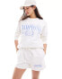 Фото #1 товара Miss Selfridge Hamptons sweat short co-ord in white