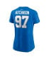 ფოტო #3 პროდუქტის Women's Aidan Hutchinson Blue Detroit Lions Player Name Number T-Shirt