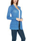ფოტო #8 პროდუქტის Women's Pointelle Long Sleeves Open Cardigan Sweater