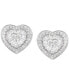 ფოტო #5 პროდუქტის Diamond Baguette Heart Stud Earrings (1/2 ct. t.w.) in 14k Gold , 14k White Gold or 14k Rose Gold