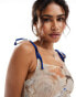 Reclaimed Vintage Degas licensed mesh cami with bow straps