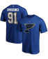 Фото #1 товара Men's Vladimir Tarasenko Blue St. Louis Blues Team Authentic Stack Name and Number T-shirt
