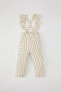 Kız Bebek Çizgili Askılı Pantolon B9692A524SP