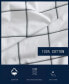 Plot Cotton Percale 4-Piece Sheet Set, Queen