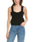 Фото #1 товара The Kooples Embroidered Eyelet Top Women's Black 4