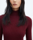 Фото #4 товара Women's Fitted Turtleneck Dress