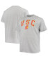 Men's Heathered Gray USC Trojans Big and Tall Arch Over Logo T-shirt