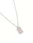 Фото #2 товара ASOS DESIGN waterproof stainless steel necklace with square pendant in silver tone