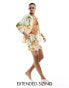 Фото #1 товара ASOS DESIGN co-ord swim shorts in short length in tropical print