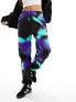 The North Face Essential oversized fleece high waist joggers in blue marble print Exclusive at ASOS