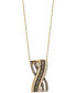 Фото #1 товара Diamond Overlap 18" Pendant Necklace (5/8 ct. t.w.) in 14k Gold