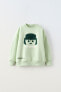 Flocked playmobil © print sweatshirt