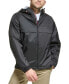 Фото #1 товара Men's Stretch Hooded Zip-Front Rain Jacket