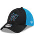 Фото #1 товара Men's Black Miami Marlins Neo 39THIRTY Flex Hat