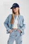 Фото #4 товара Джинсовая куртка Oversize Fit Jean Ceket C1418ax24sm Defacto